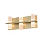 Arandela Clair Dourado Branco 6xled 2w