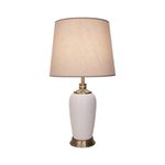 Abajur Piano Bronze / Branco 1xe27 Bulbo Max 40w (somente Base)