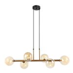 Pendente Abaporu Bronze / Champanhe 6xg9 Max 25w