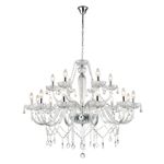 Pendente Anjou Cromado / Transparente 18xe14 Vela Max 40w