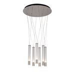 Pendente Água Niquel / Transparente 6xled 7w