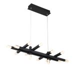 Pendente Arpoador Preto / Transparente 14xled 3w