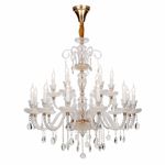Pendente Elysee Dourado Transparente Vela Max 40w