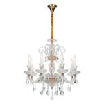 Pendente Elysee Dourado / Transparente 8xe14 Vela Max 40w