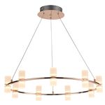 Pendente Candel Dourado / Branco 18xled 2w