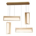 Pendente Glitter Dourado / Transparente 1xled 40w