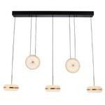 Pendente Dendê Preto / Dourado 5xled 13w
