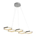 Pendente Colméia Cromado / Champanhe 1xled 54w