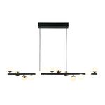 Pendente Fuxico Preto / Dourado 15xled 2w