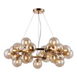 Pendente Halo Dourado / Conhaque 25xg9 Max 5w