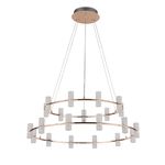Pendente Candel Dourado / Branco 42xled 2w