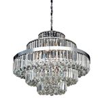 Pendente Dijon Cromado / Transparente 12xe14 Vela Max 40w