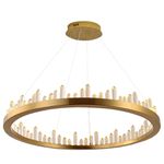 Pendente Roca Dourado / Transparente 1xled 36w