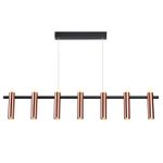Pendente Tubi Cobre / Preto 7xled 7w