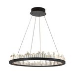 Pendente Roca Preto / Transparente 1xled 36w