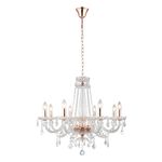 Pendente Tyene Rose Gold / Transparente 8xe14 Vela Max 40w
