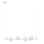 Pendente Muffin Branco 4xled 7,5w