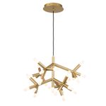 Pendente Manacá Dourado / Branco 25xled 3w