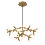 Pendente Manacá Dourado / Branco 34xled 3w