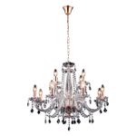 Pendente Tyene Rose Gold / Transparente 12xe14 Vela Max 40w