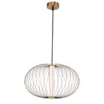 Pendente Lanterna Dourado / Branco 1xled 16w