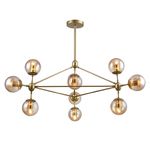 Pendente Orbe Dourado / Champanhe 10xe27 Bolinha Max 40w