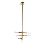 Pendente Pétra Dourado / Transparente 3xled 6w