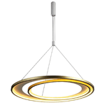 Pendente Loop Branco / Dourado 1xled 76w