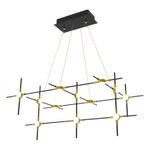 Pendente Link Preto / Dourado 12xled 4w