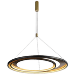  Pendente Loop Preto / Dourado 1xled 76w 