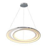 Pendente Loop Cromado / Branco 1xled 76w
