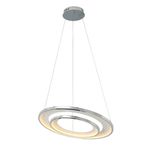 Pendente Loop Cromado / Branco 1xled 48w