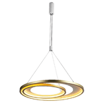 Pendente Loop Branco / Dourado 1xled 48w