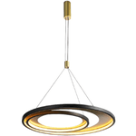 Pendente Loop Preto / Dourado 1xled 48w