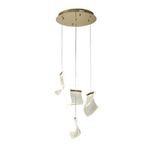 Pendente Onda Dourado / Transparente 4xled 2,5w