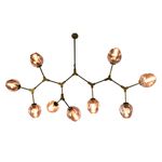 Pendente Orbe Dourado / Champanhe 9xe27 Bulbo Max 40w