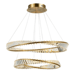 Pendente Inis Dourado Transparente 2xled 122w