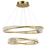 Pendente Inis Dourado Transparente 2xled 122w