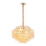 Pendente Odeon Dourado Conhaque 12xe14 Vela Max 40w
