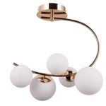 Plafon Nero Dourado / Branco 5xg9 Max 10w