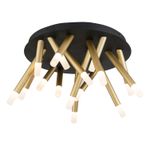 Plafon Manacá Preto / Dourado 16xled 3w