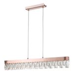 Pendente Véu Rose Gold / Transparente 1xled 15w