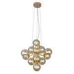 Pendente Vinha Dourado / Conhaque 14xg9 Max 7w