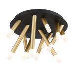 Plafon Manacá Preto / Dourado 13xled 3w