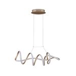 Pendente Zig Dourado / Branco 1xled 35w