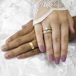 Aliança de Casamento em Ouro 6mm com base em Prata Always 06 - Combo