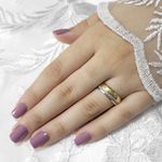 Aliança de Casamento em Ouro 6mm com base em Prata Always 06 - Combo