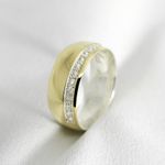 Aliança de Casamento em Ouro com parte interna de prata 8mm Always08 - Combo 