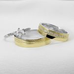 Aliança de Casamento em Ouro 5mm interno prata Forever - Combo