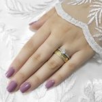 Aliança de Casamento em Ouro 5mm interno prata Forever - Combo